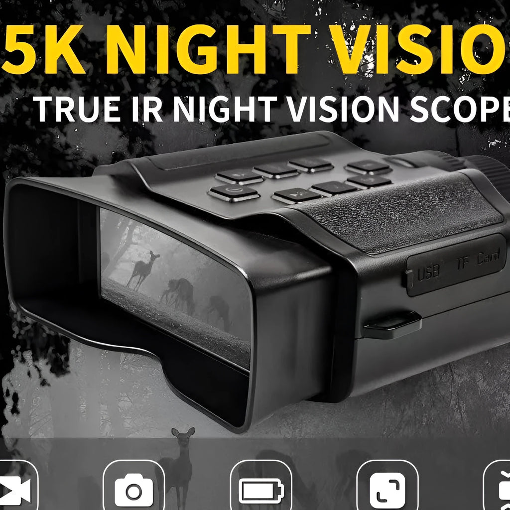 Infrared night vision binocular 5K HD 8x zoom telescope 400g with 25mm lens, 200-300M range