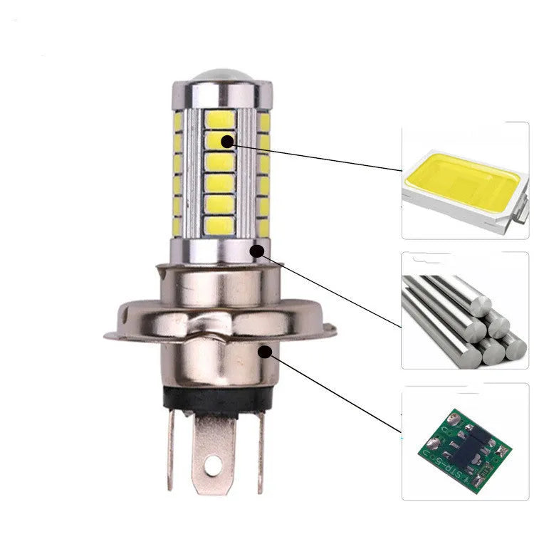 White LED fog light for motorcycle headlight, 63x18mm, 700LM output