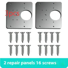 Stainless steel hinge repair installer with screws for cabinet door fixing
