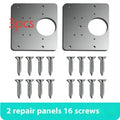 Stainless steel hinge repair installer with screws for cabinet door fixing