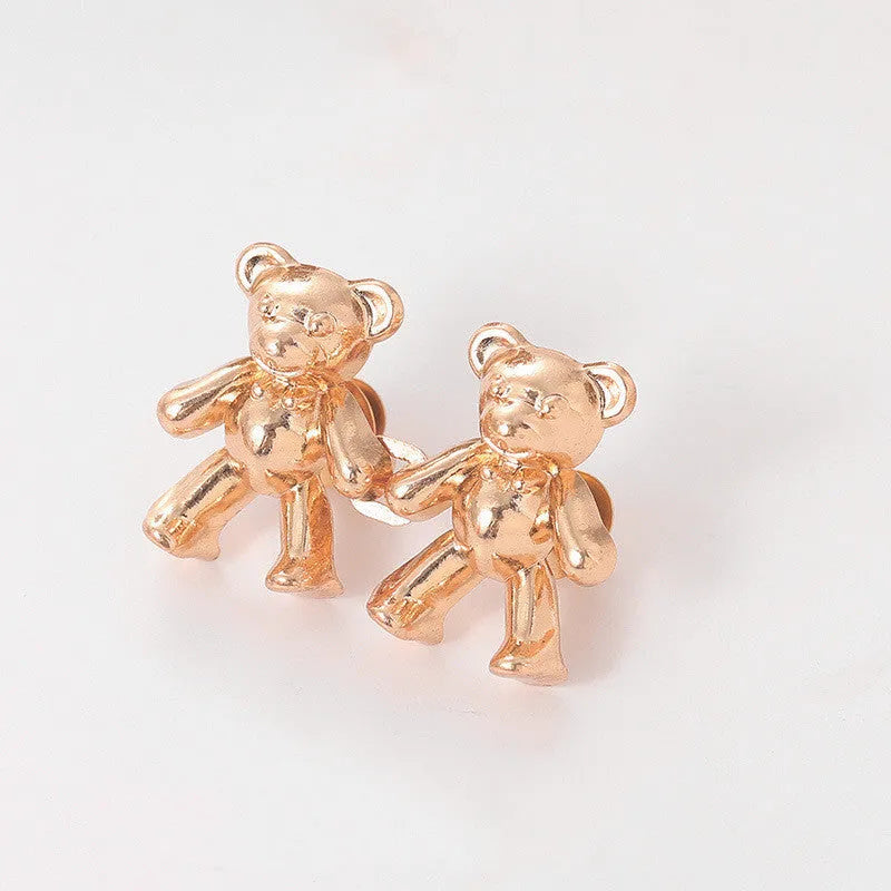 Cute bear alloy waist clip fastener for trousers, 40mm x 27mm, available in multiple colours