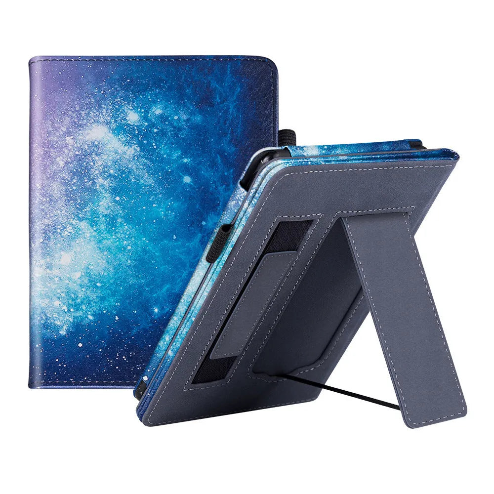 Kindle Paperwhite 5 leather case with built-in wrist strap in assorted colours