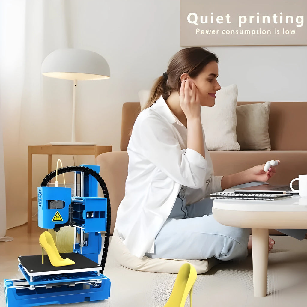 K9 Mini 3D printer with 100x100mm build area and black British Standard plug option