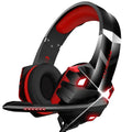 Wired gaming headset with LED breathing lights and microphone in blue colour option