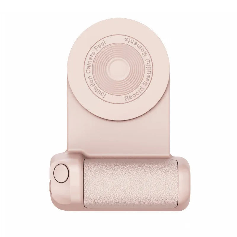 Black magnetic wireless charging camera bracket with rotatable phone holder and ergonomic handle