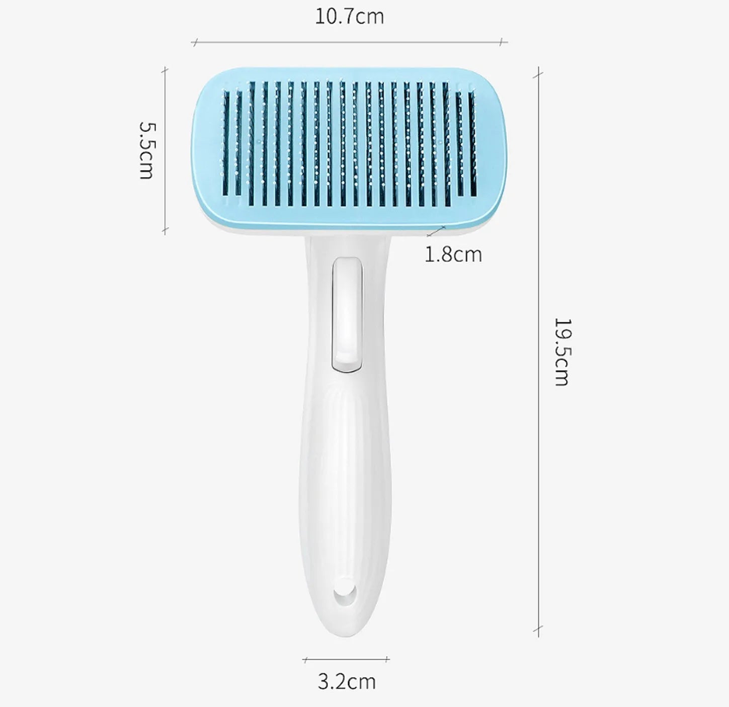 Automatic pet hair removal comb for dogs and cats with one-click button