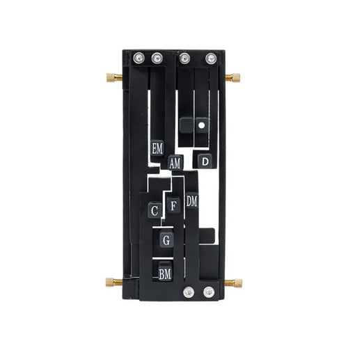 Black automatic chord device for folk guitar second chord practice