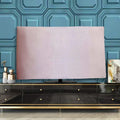 Velvet fabric TV cover for LCD televisions, shown in assorted colours and sizes up to 70 inches.