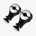 Adjustable car hook attached to headrest pole in silver colour for hanging bags