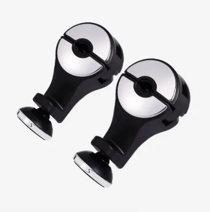 Adjustable car hook attached to headrest pole in silver colour for hanging bags