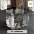 Automatic cat water fountain with transparent plastic reservoir and circulating water system