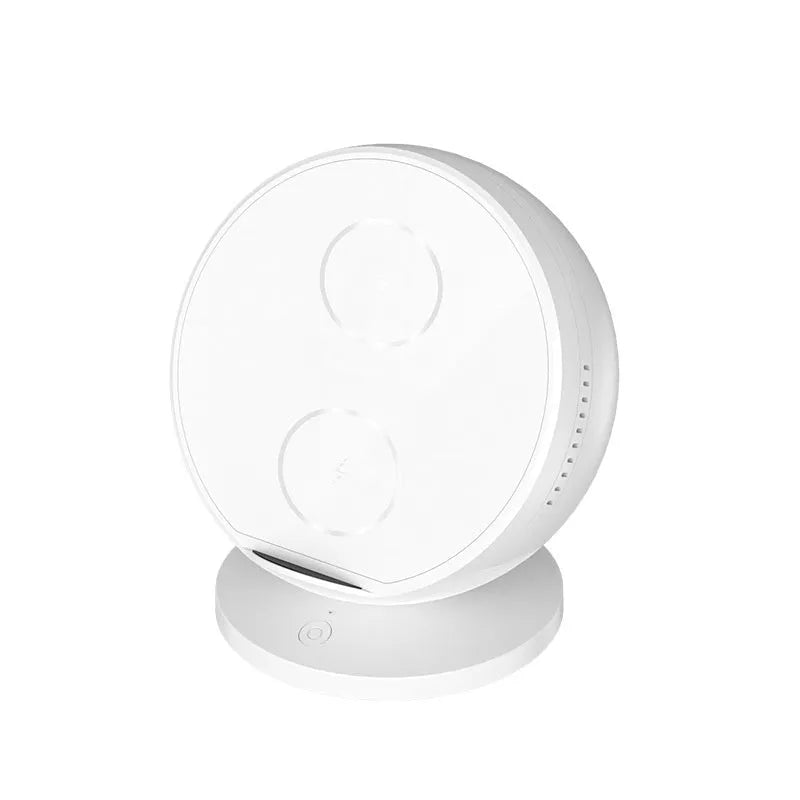 Multifunctional mobile phone wireless charger holder with Bluetooth stereo in black, blue, pink, or white