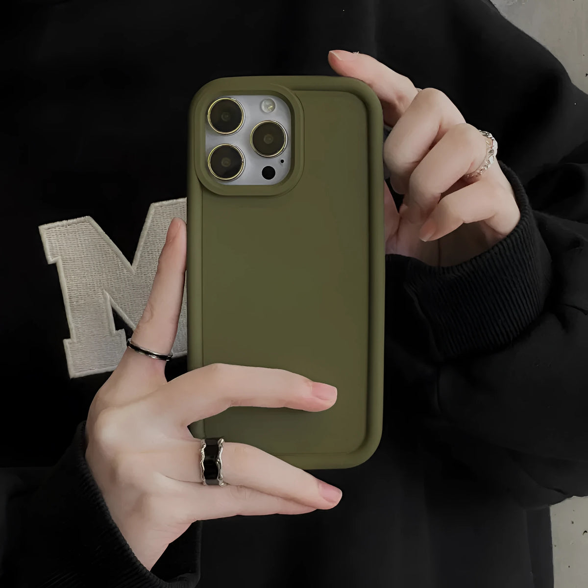 Frosted skin feeling full-cover solid colour TPU phone case for Apple iPhone fall protection