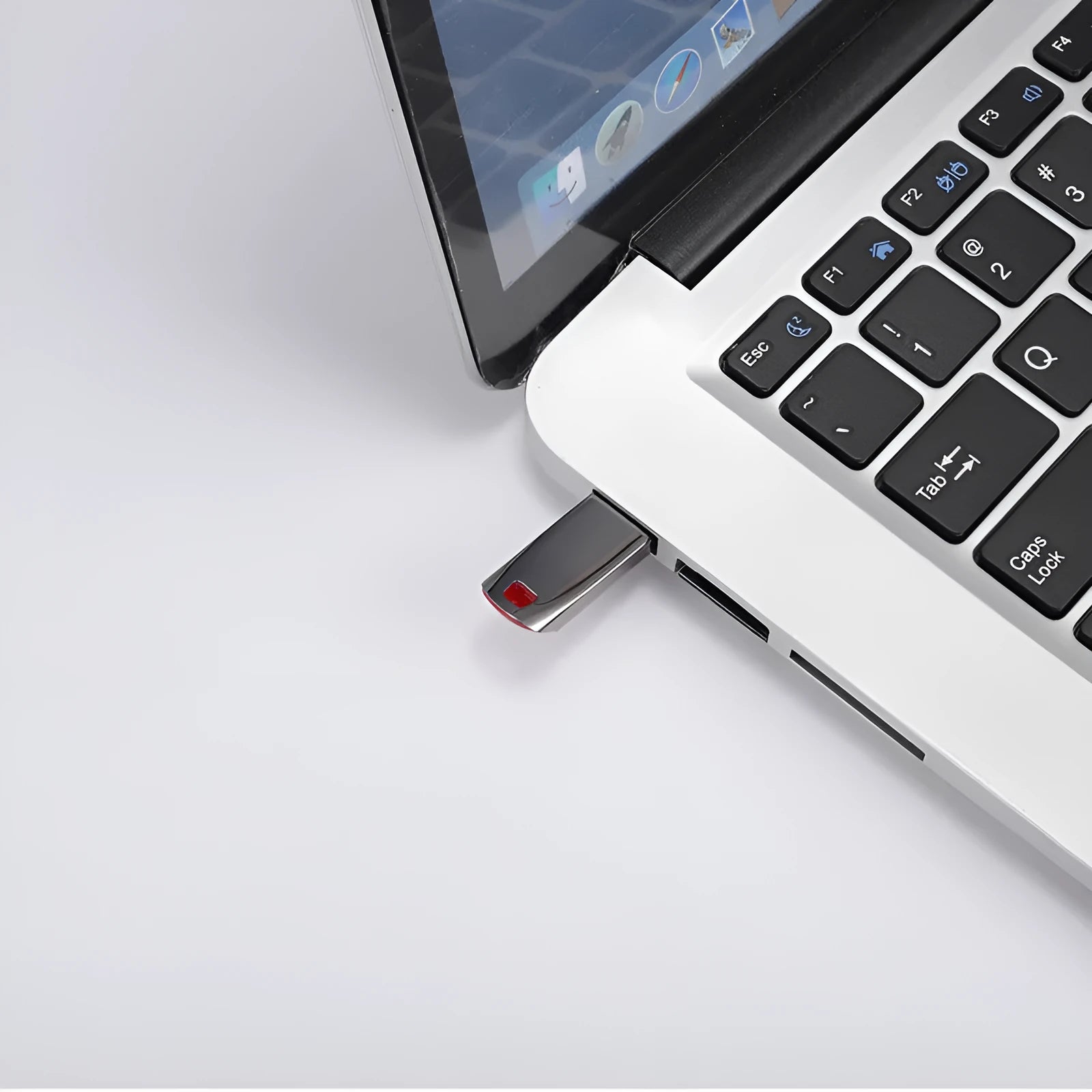 Metal USB flash drive with large capacity options from 32GB to 2TB and USB 2.0 interface