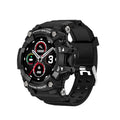 T6 Tactical Rugged Smart Watch bracelet with 1.3-inch screen in black or green, showing alloy shell construction.