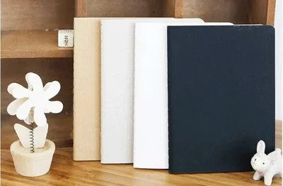 Retro plain blank graffiti book in black, white, cowhide colour, or grey with 102x142mm pages and car line stitch binding.