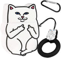 AirPods 2nd Generation silicone protective case in a cartoon animal design with flip-top open.