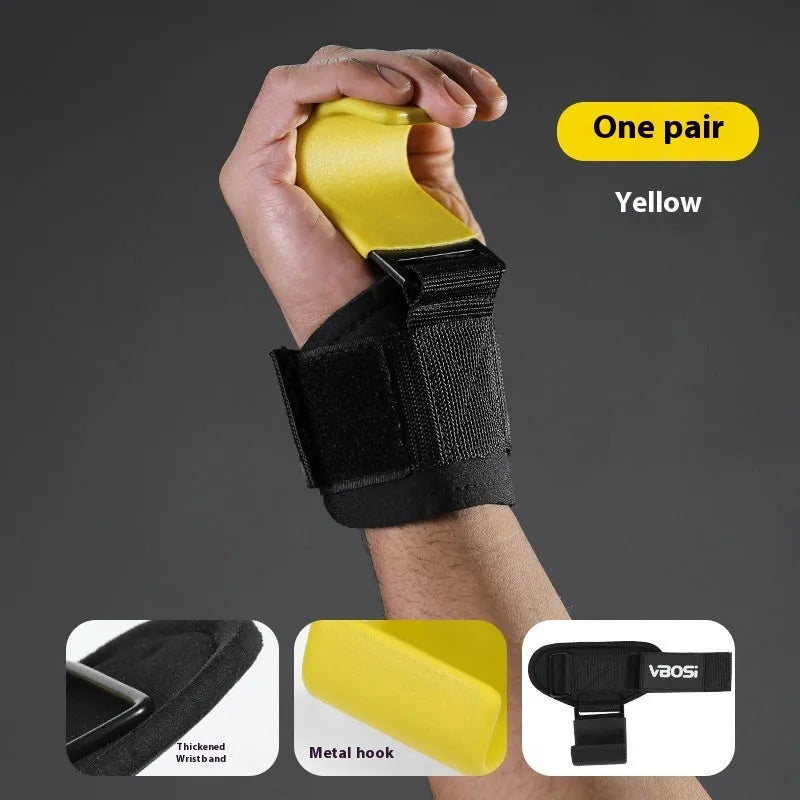 Horizontal bar pull-up power assist grip hook, black colour, one-pair package, wrist support for weightlifting