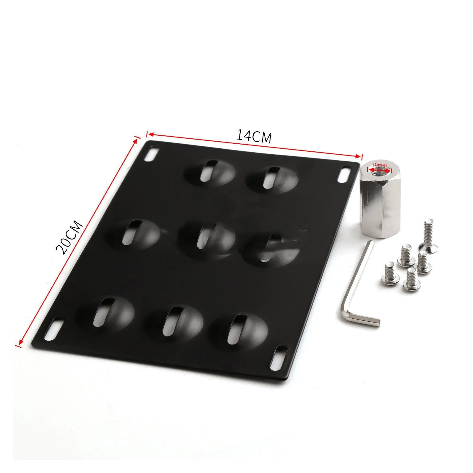 American licence plate frame trailer hook for car modification with metal construction
