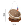 Large cat scratching board with integrated nest in starry sisal colour