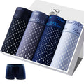 Modal boxer shorts in breathable ice silk, large size L-6XL, knitted with 95% modal and 5% spandex crotch lining.