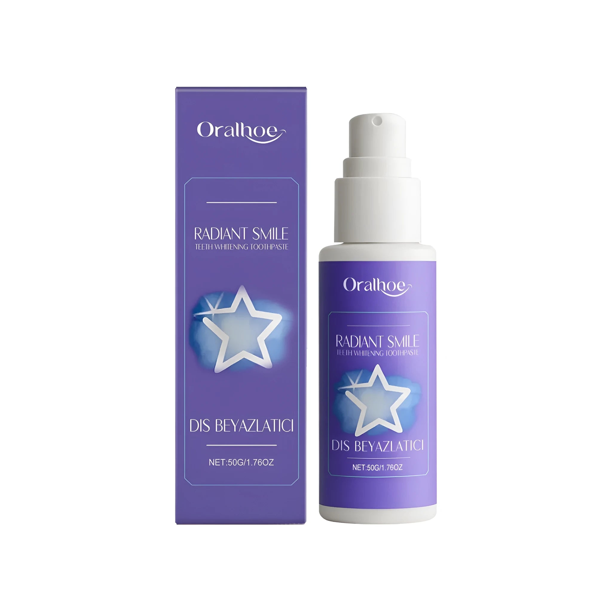 50g tube of hydroxyapatite whitening toothpaste with papain enzyme and mint flavouring