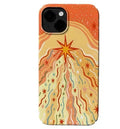 Orange frosted glossy TPU phone case with Chinese style pattern for iPhone 13 15 16 series