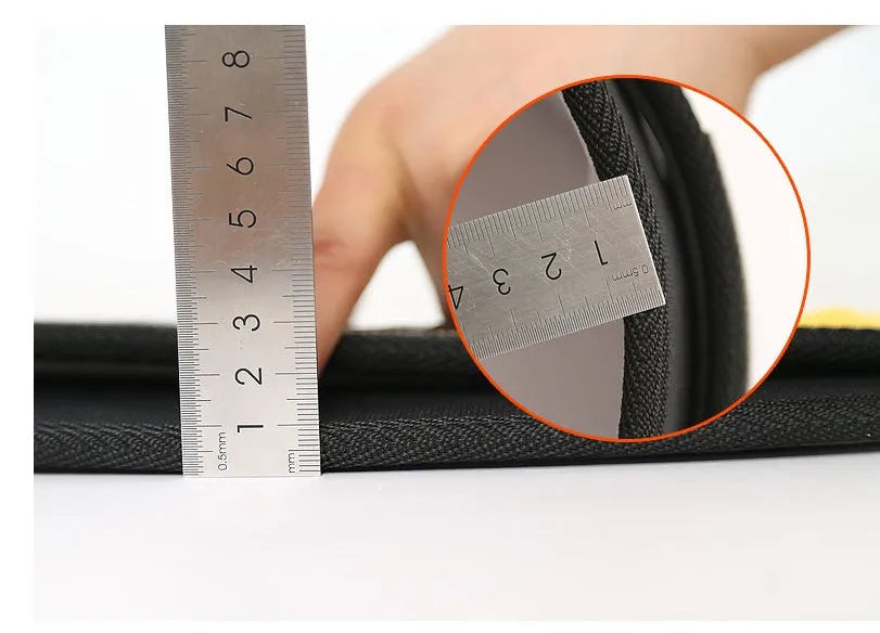 Nylon fitness weightlifting waistband belt in black colour showing adjustable sizing for adult training