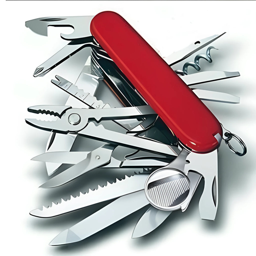 91mm multifunctional stainless steel pocket tool with pliers, scissors, saw, ruler, and bottle opener