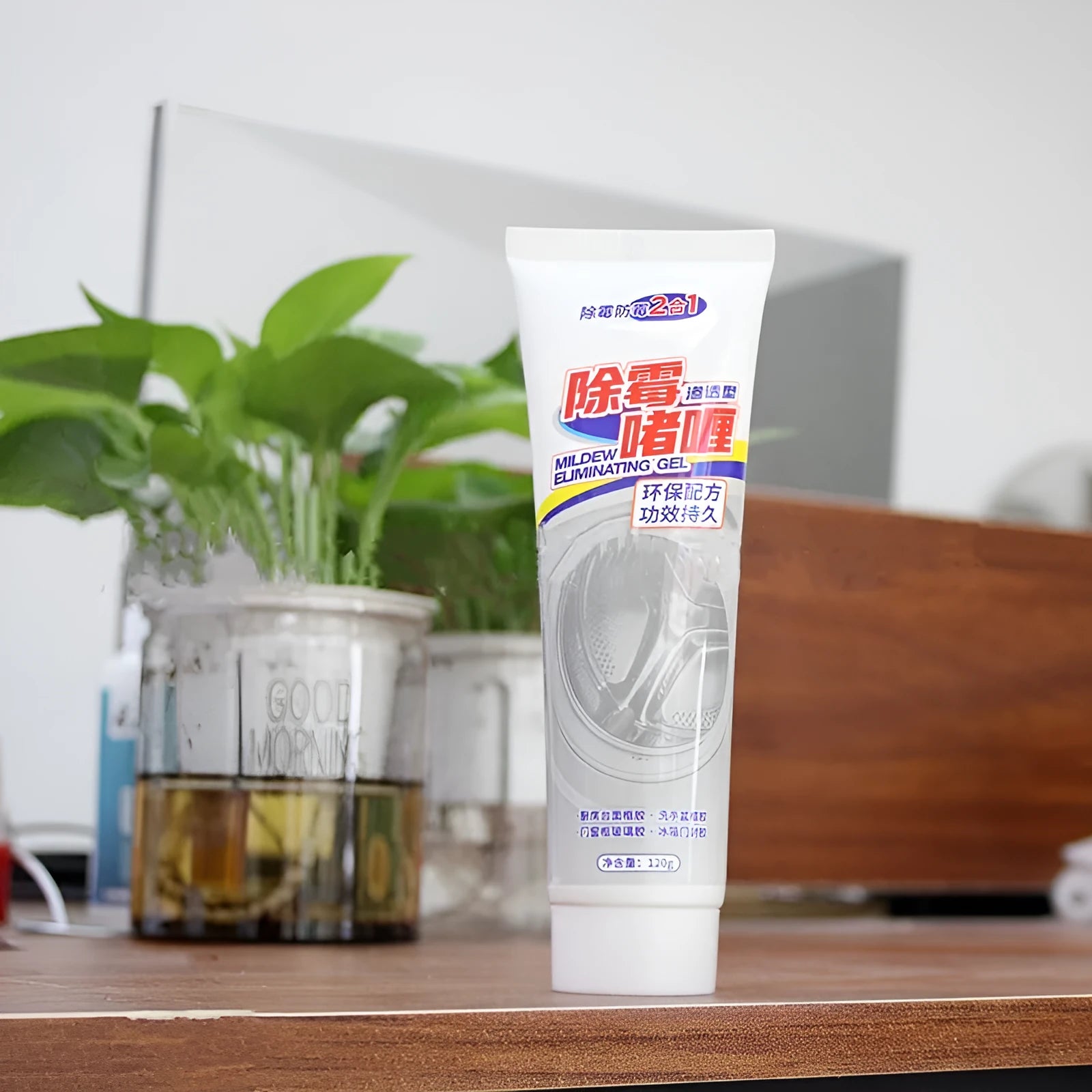 Mildew inhibitor gel cleaner for refrigerator and washing machine rubber gaskets, 120g container