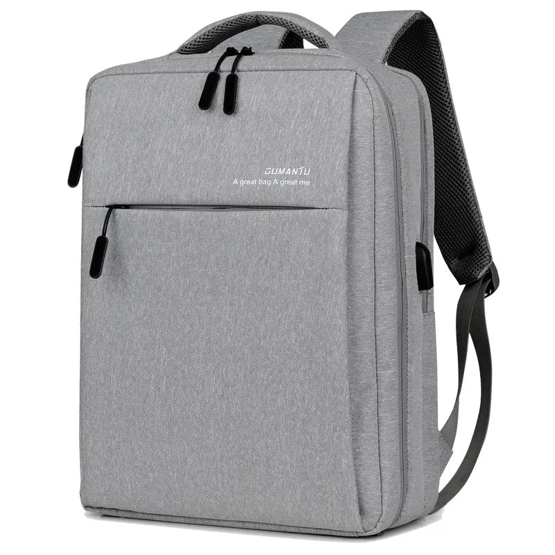 Rechargeable waterproof laptop backpack in Oxford cloth for 14-inch and 15.6-inch computers