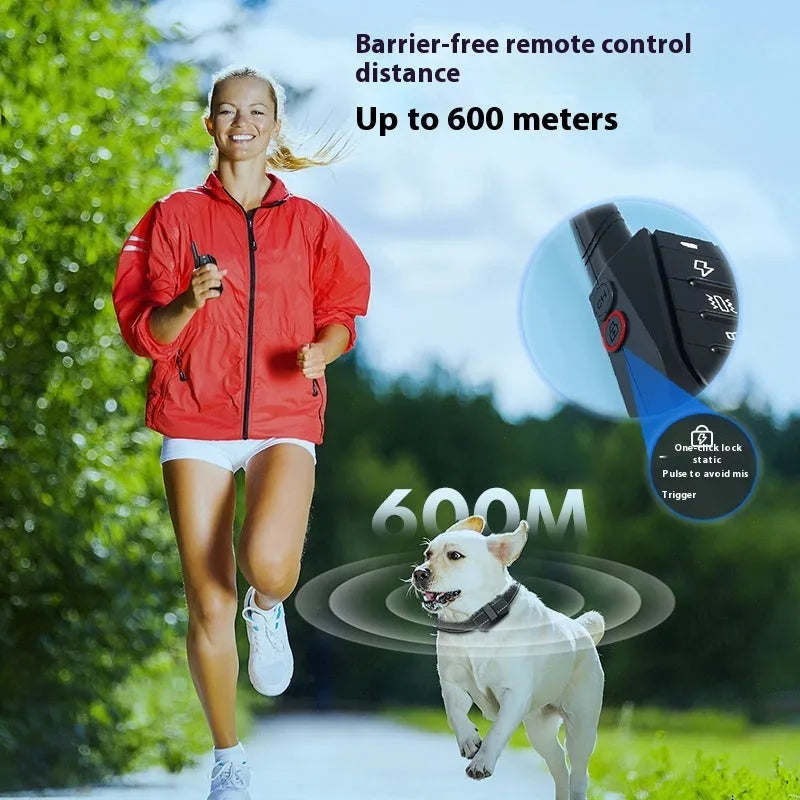 Smart dog trainer electronic pet supplies bark stop device black ABS reflective webbing