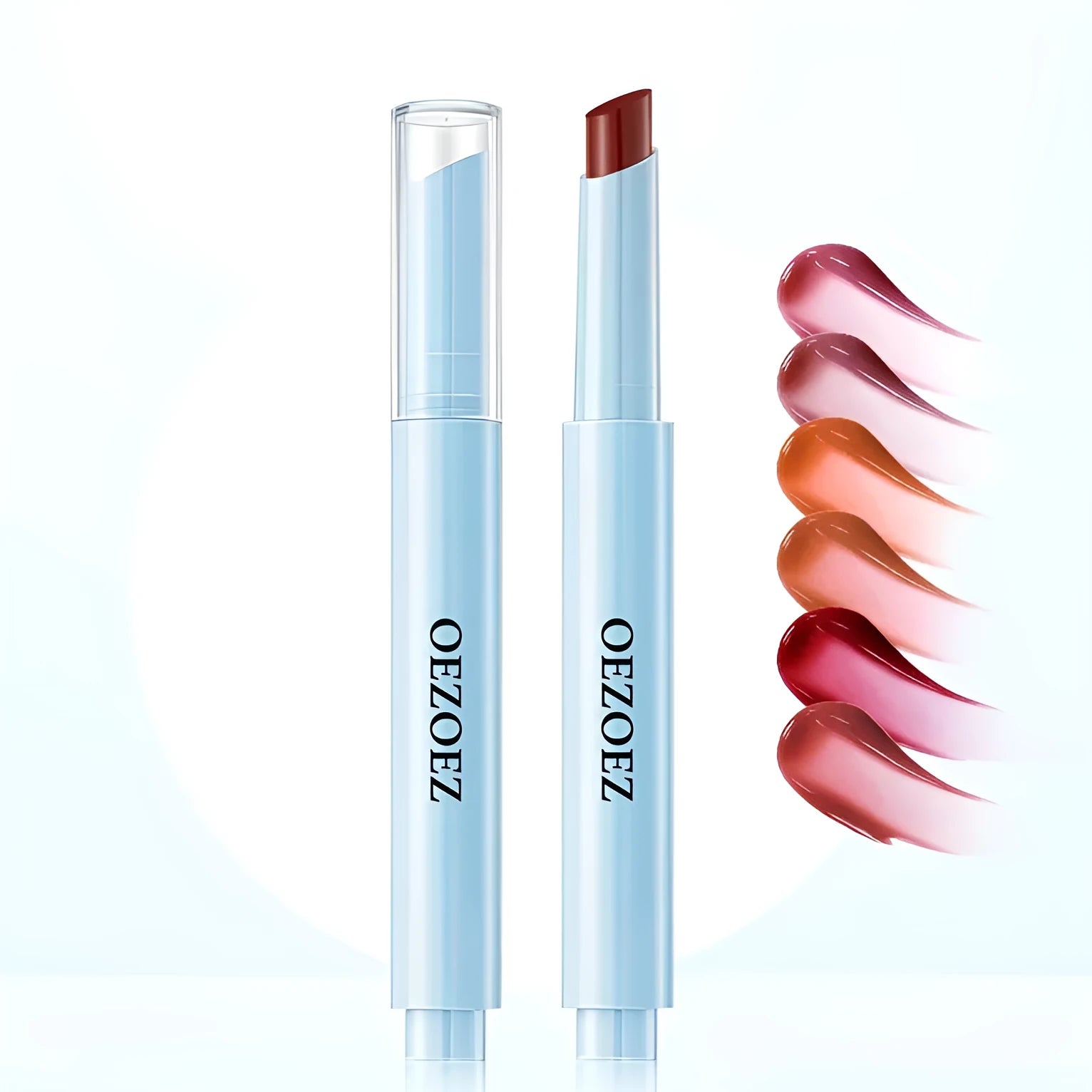 Waterproof moisturising lipstick bullet in six natural shade options from Z0033-G01 to Z0033-G06