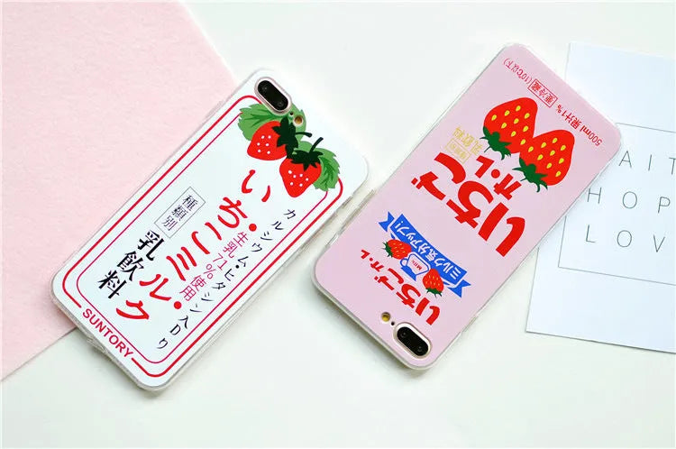 Strawberry painted TPU PC back cover phone case for Apple iPhone 11 in pink colour
