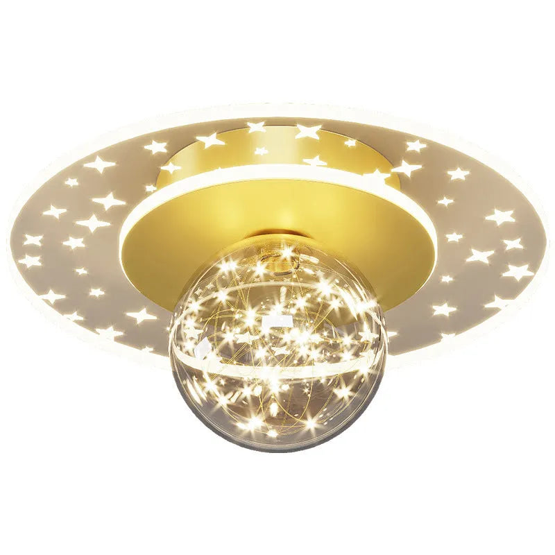 Modern simplicity corridor ceiling lamp in gold black or white with LED three-colour or white light options