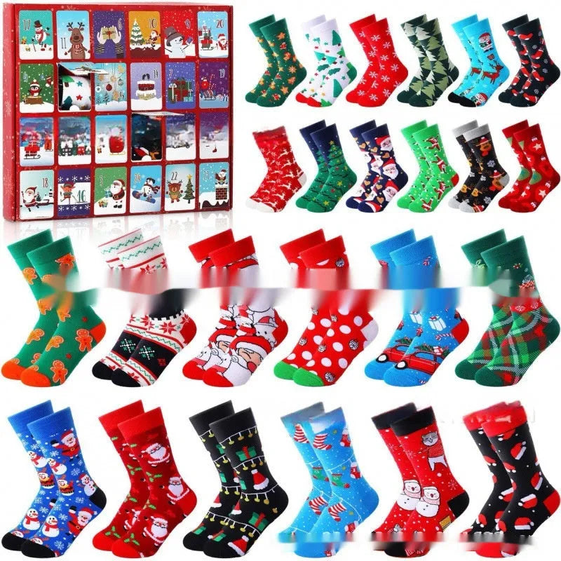 Christmas socks blind box containing one random mini resin and plastic stocking decoration