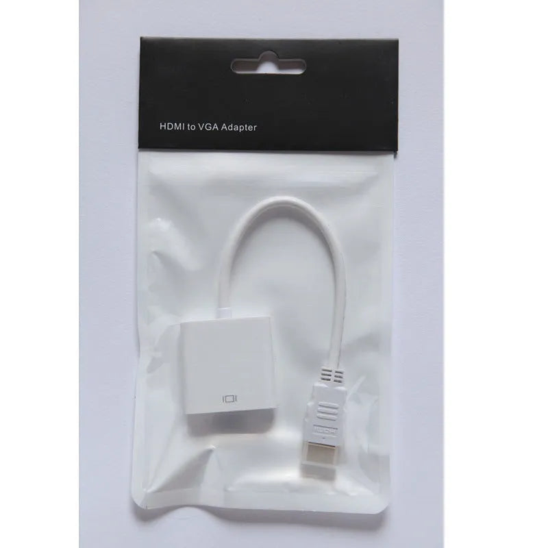 HDMI to VGA female converter cable with 0.3m black cable for set-top box connection