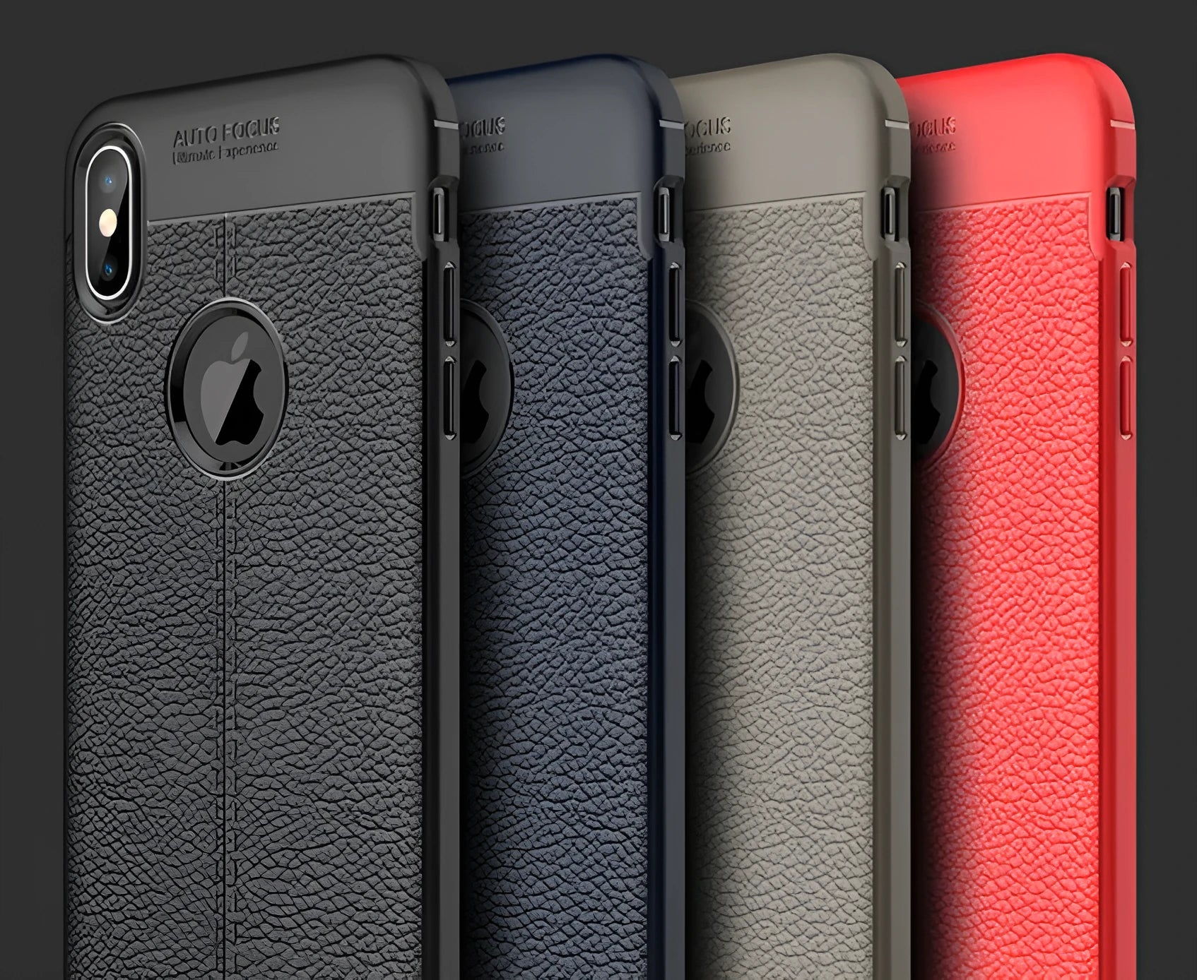 WeFor slim black PU leather silicone case for OnePlus 6, 5, and 5T phones with screen protector.