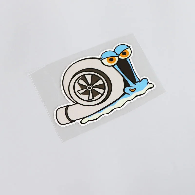 Reflective snail bumper sticker 12cm by 8cm with polyester material and animal pattern in picture colour