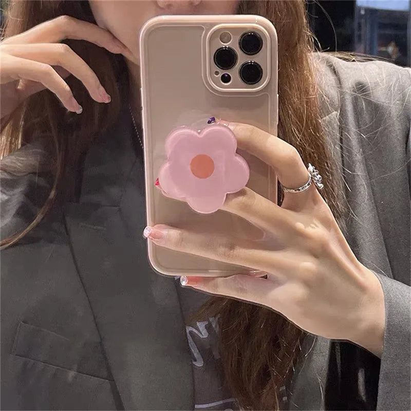 Cute flower phone case in pink or white for iPhone models including XR, XS, 11, 12 and 13