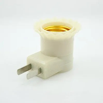 White E27 screw lamp holder wall adapter with switch control for AU EU or US electrical sockets