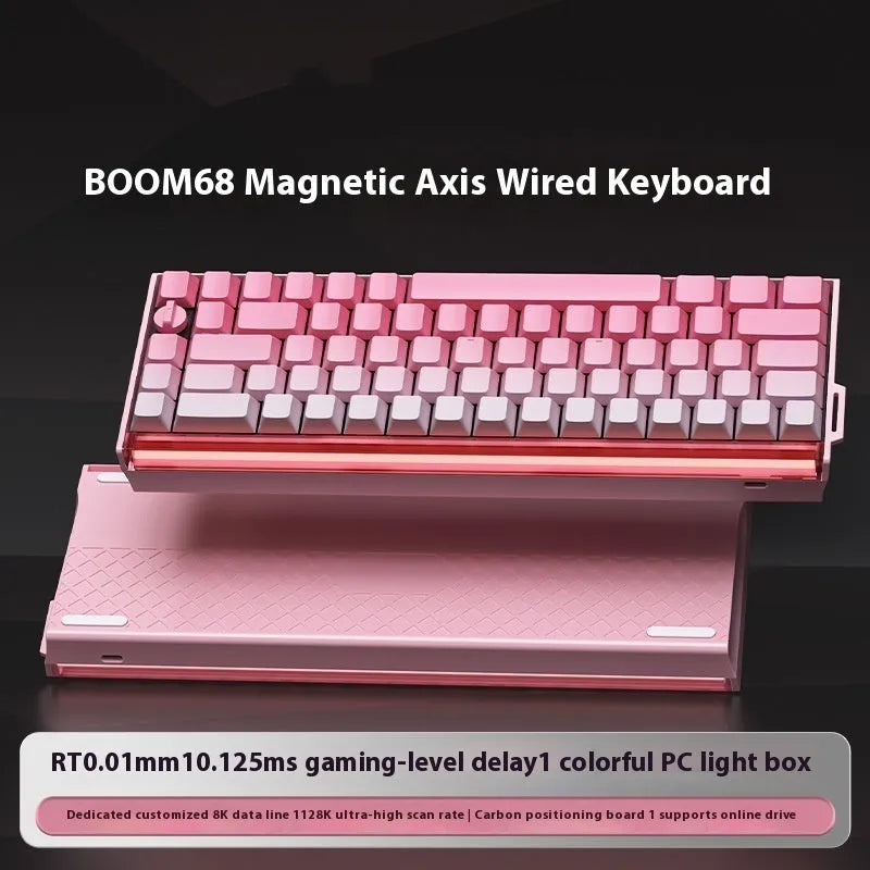 BOOM68 TTC King Axis SE mechanical keyboard in green colour with RGB backlighting.