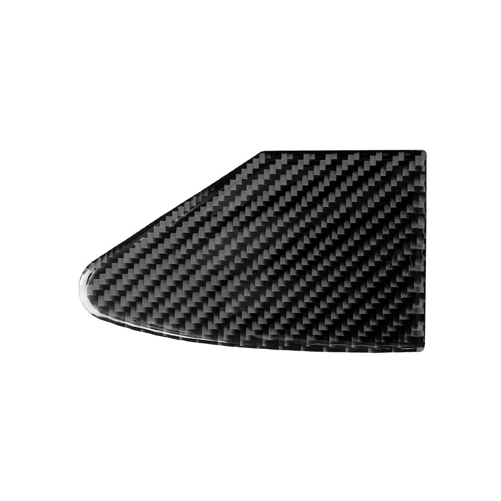 Black carbon fibre USB charging port panel decorative sticker with 3M adhesive backing.