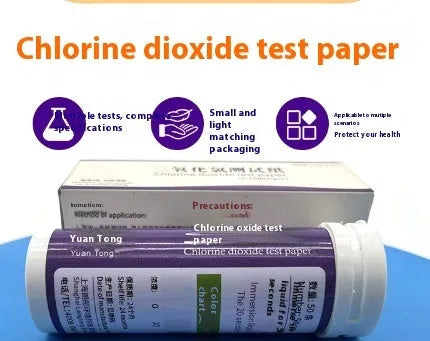 Chlorine dioxide test paper bottle with 50 pieces for waste water concentration detection 0-1000 mg/L