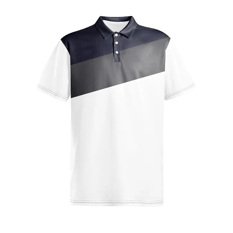 Men's loose fit short sleeve t-shirt with a 3D digital printed pattern in a solid colour.