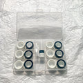Portable rectangle contact lens case with vibration cleaning function in various colour combinations