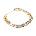 Gold colour adjustable dog collar necklace with twisted chain design for small to medium breeds