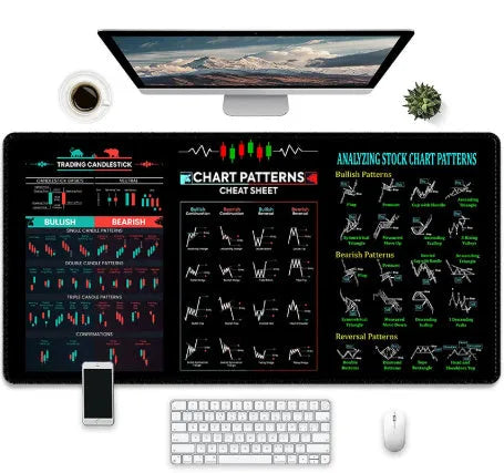Creative game-themed design printed on a black natural rubber non-slip mouse pad.