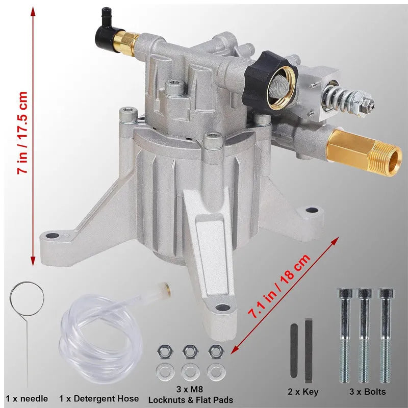 P170 swash plate aluminium pump for petrol pressure washer perpendicular shaft