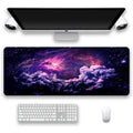 Non-slip rubber cloth keyboard mat with star mouse design printed using L heat transfer on a desk